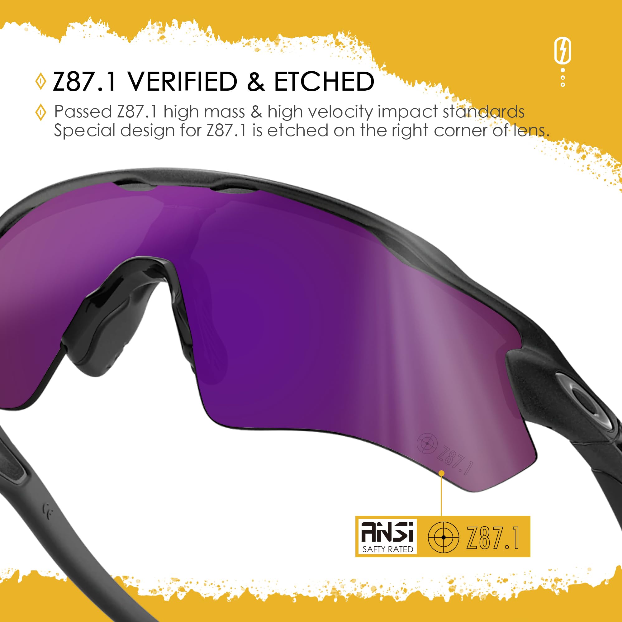 Lentes de repuesto ANSI Z87.1 compatibles con gafas de sol Oakley Holbrook Metal OO4123