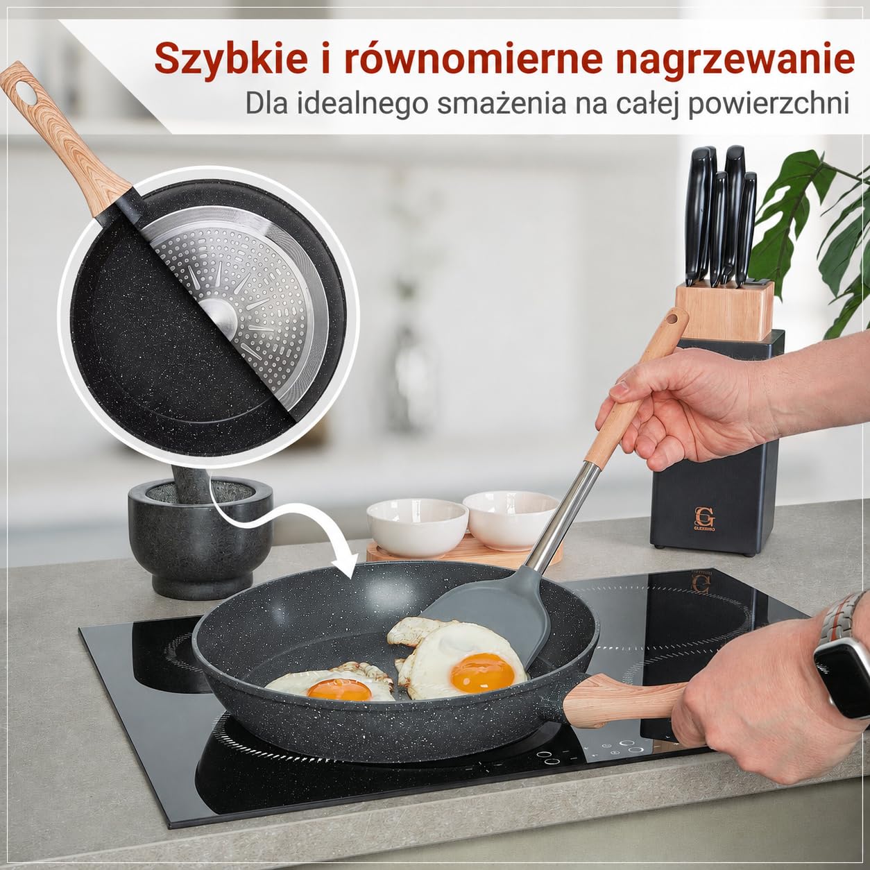Zestaw Naczyń do Gotowania, 12-częściowy | Garnki i patelnie aluminiowe, Powłoka zapobiegająca przywieraniu, Z garnkami parowymi