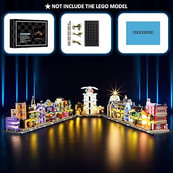 YEABRICKS LED Light for 76444 Harry Potter Diagon Alley Wizarding Shops Building Blocks Model (Building Set NOT Included)