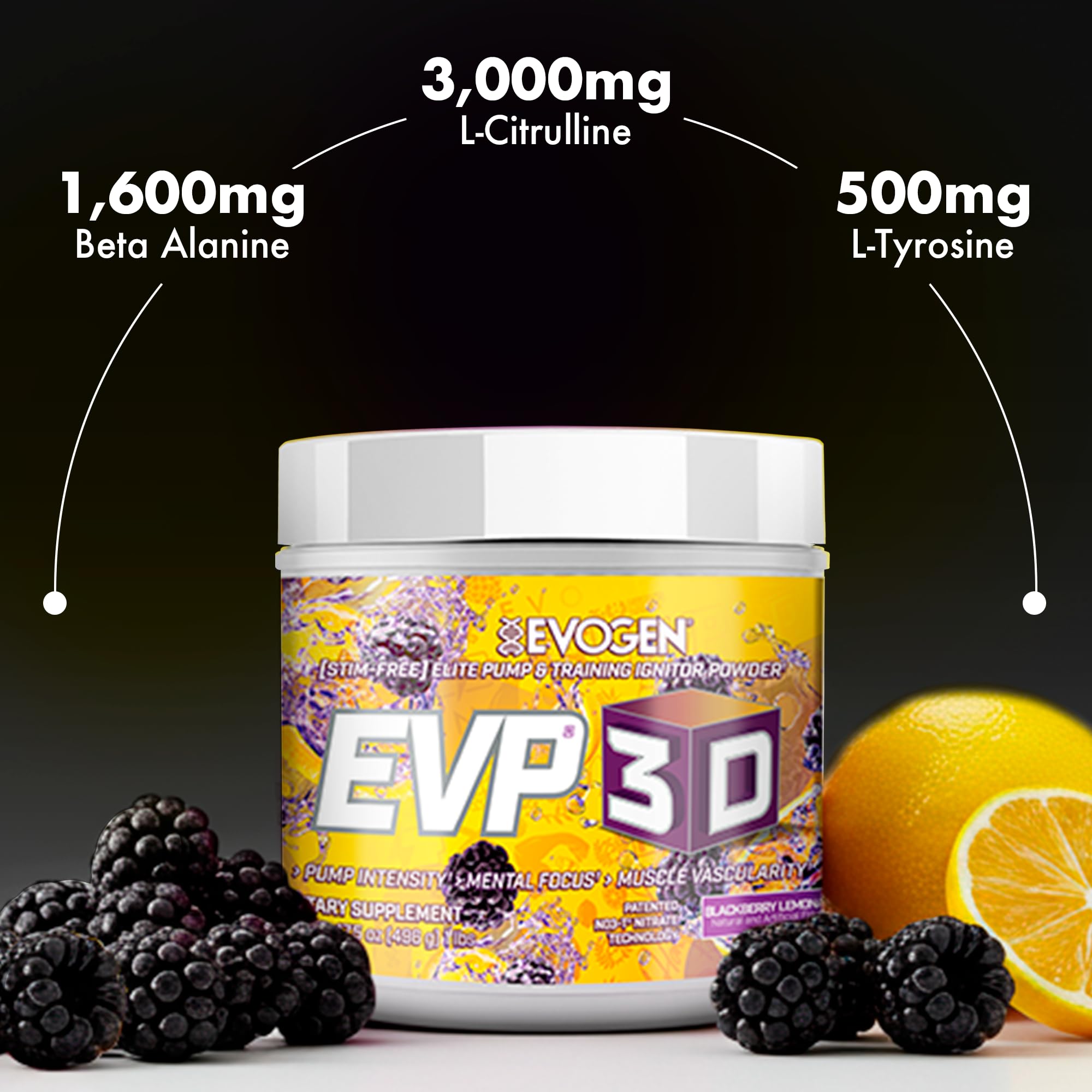 Amazon.com: Evogen EVP 3D Stim-Free Pre-Workout | BlackBerry