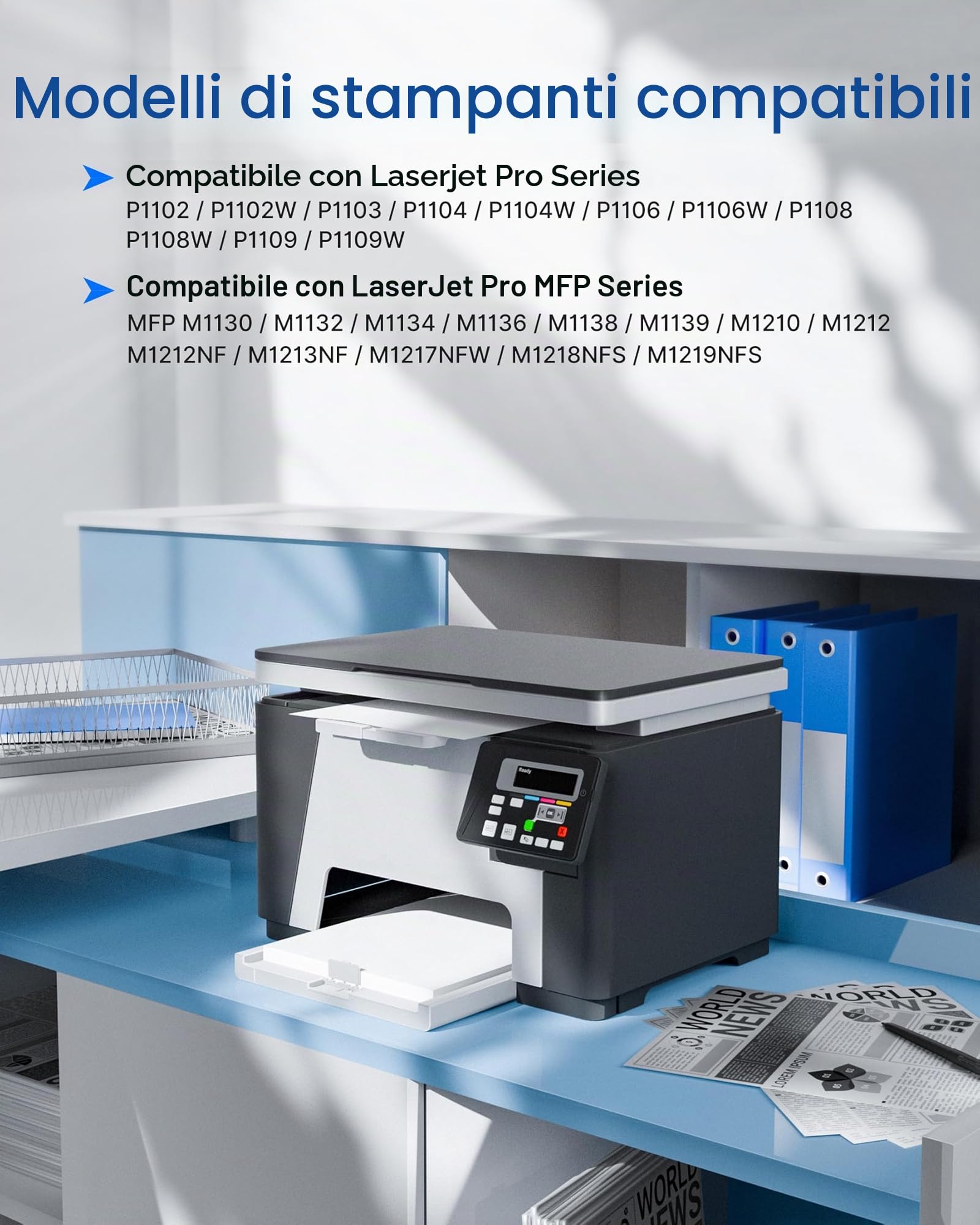 GPC Image 85A Compatibili per HP 85A CE285A per Toner HP Laserjet Pro P1102 P1102W M1132 M1212 M1212NF P1109W M1130 M1132MFP M1217NFW (Nero, 2-Pack)