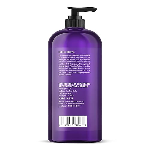 Miniatura 4 de Botanic Hearth Champú morado de 16 onzas líquidas  Para todos los tonos de cabello rubio, plateado y gris  Con aceite de lavanda, vitamina E y