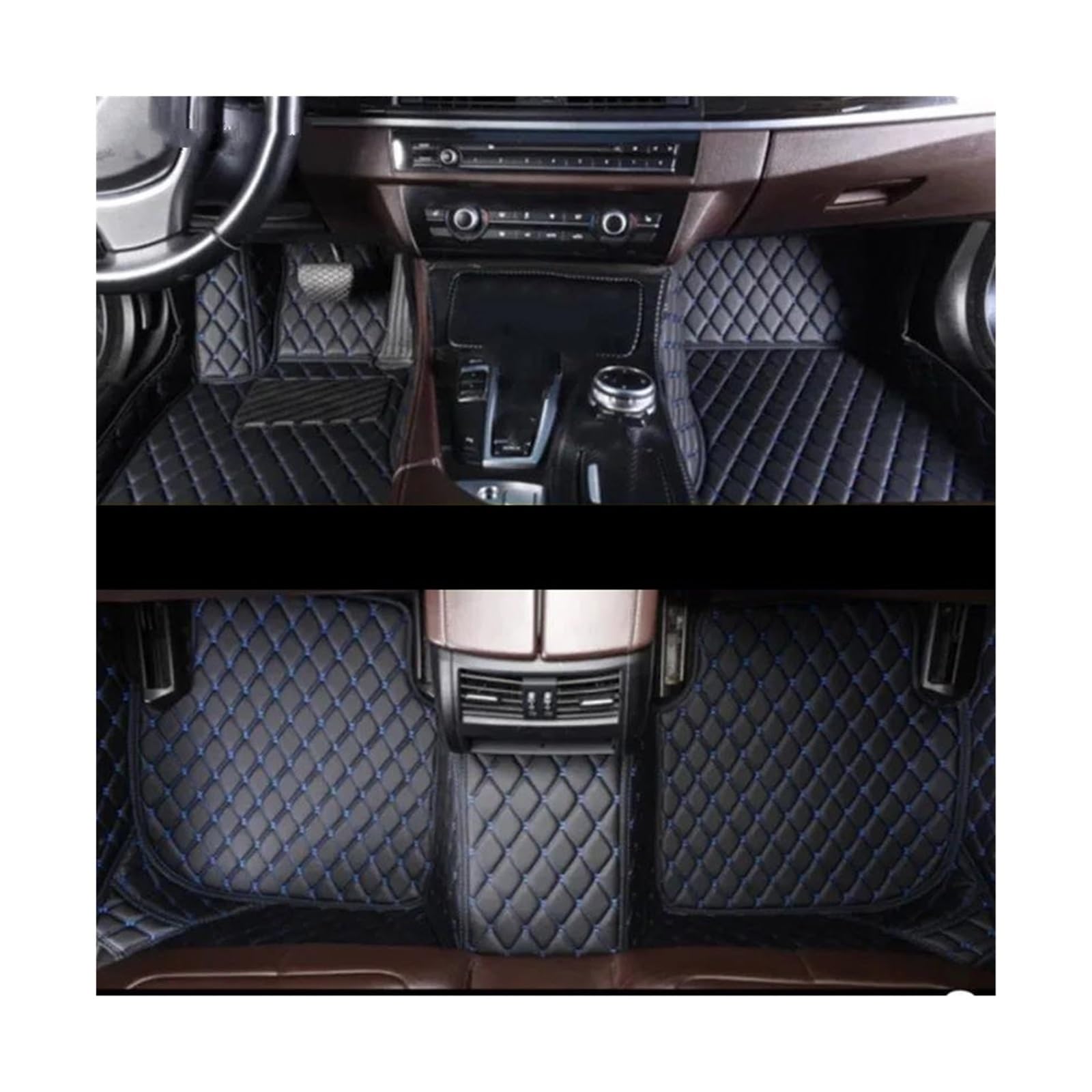 For Ford For Taurus 2015 2016 2017 2018 2019 2020 2021 2022 2023 Custom Car Floor Mats Carpets Accessorie WEFOLCC(Black Blue)