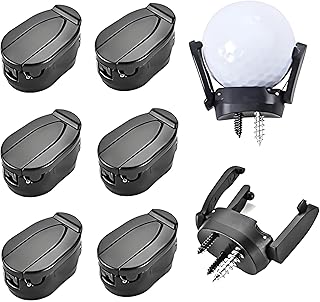 6 Pcs Golf Ball Pick Up Retriever Grabber, Foldable Golf Ball Pick Up Claw Sucker Put On Putter Grip