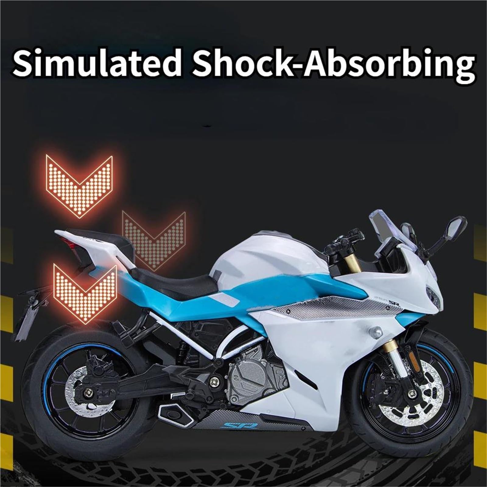 Modello di moto Modellino Di Motocicletta In Scala 1:12, Pressofuso, Portatile, Da Corsa, Dito, Giocattolo Collezione, Per CFmoto 250SR 250 SR(White)