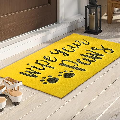 Miniatura 2 de AAZZKANG Tapete amarillo para puerta de exterior, antideslizante, divertido tapete para puerta delantera, entrada, interior, 36 x 24 pulgadas, ultra