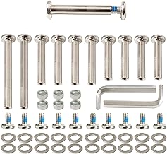 Suitcase Caster Replacement Kit, Repair Shaft Set, 1.2 inches (30 mm), 1.4 inches (35 mm), 2.4 inches (6 mm), 0.3 inches (6 mm), 0.3 inches (8 mm) Shaft Diameters, Anti-Release Lock Screws Included