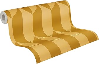 Livingwalls COSMOPOLITAN 790866 Non-Woven Wallpaper Geometric Gold Metallic Yellow Modern Graphic Wallpaper 10.05m x 0.53m