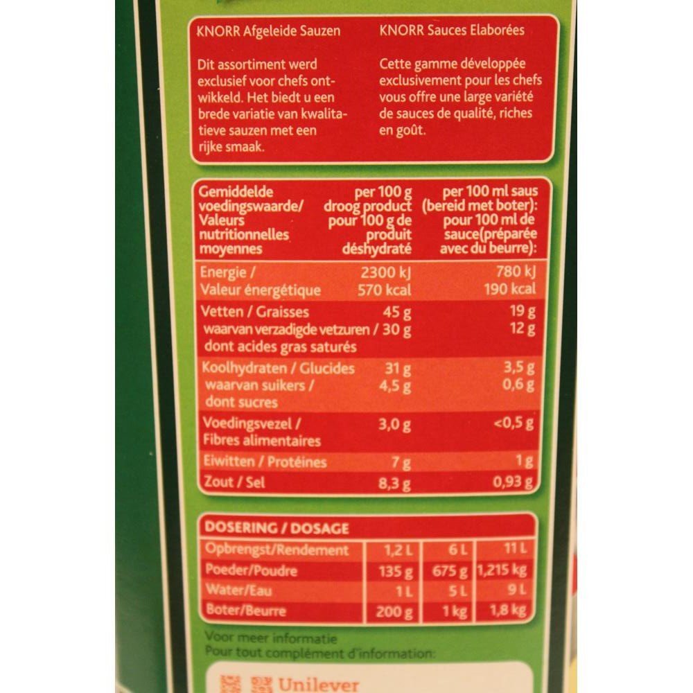 Knorr - 1-2-3 Sauce Hollandaise for 11L - 1.2 kg