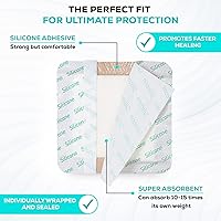 Vista 2 de MedVance TM Silicone – Tamaño del apósito de espuma adhesiva de silicona con bordes, 6 x 6 pulgadas (almohadilla de 4.1 x 4.1 pulgadas), caja de 5