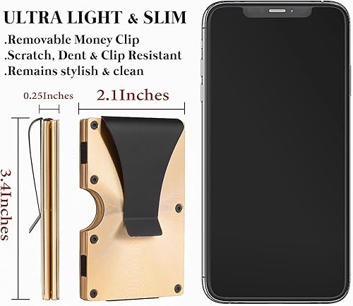 Miniatura 4 de awofer Billeteras de metal personalizadas, regalos para papá, hijo, padrinos de boda, regalo de padrino de boda, cartera grabada con clip para