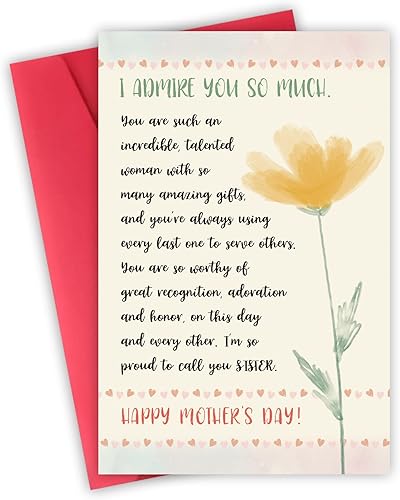 Mother's Day Card for Sister - Mother's Day Gifts For Sister