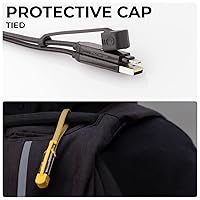 Vista 5 de Rolling Square inCharge XL - Cable de carga múltiple 6 en 1, cable USB portátil y USB-C con potencia de carga ultrarrápida de 100 W, 1 pie/0.3m