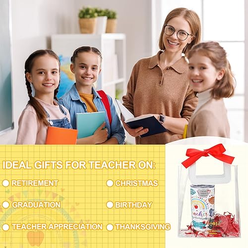 Miniatura 6 de Sabary 4 piezas de regalos para profesores para mujeres, regalos de agradecimiento para profesores, 20 onzas, vaso de afirmaciones diarias para