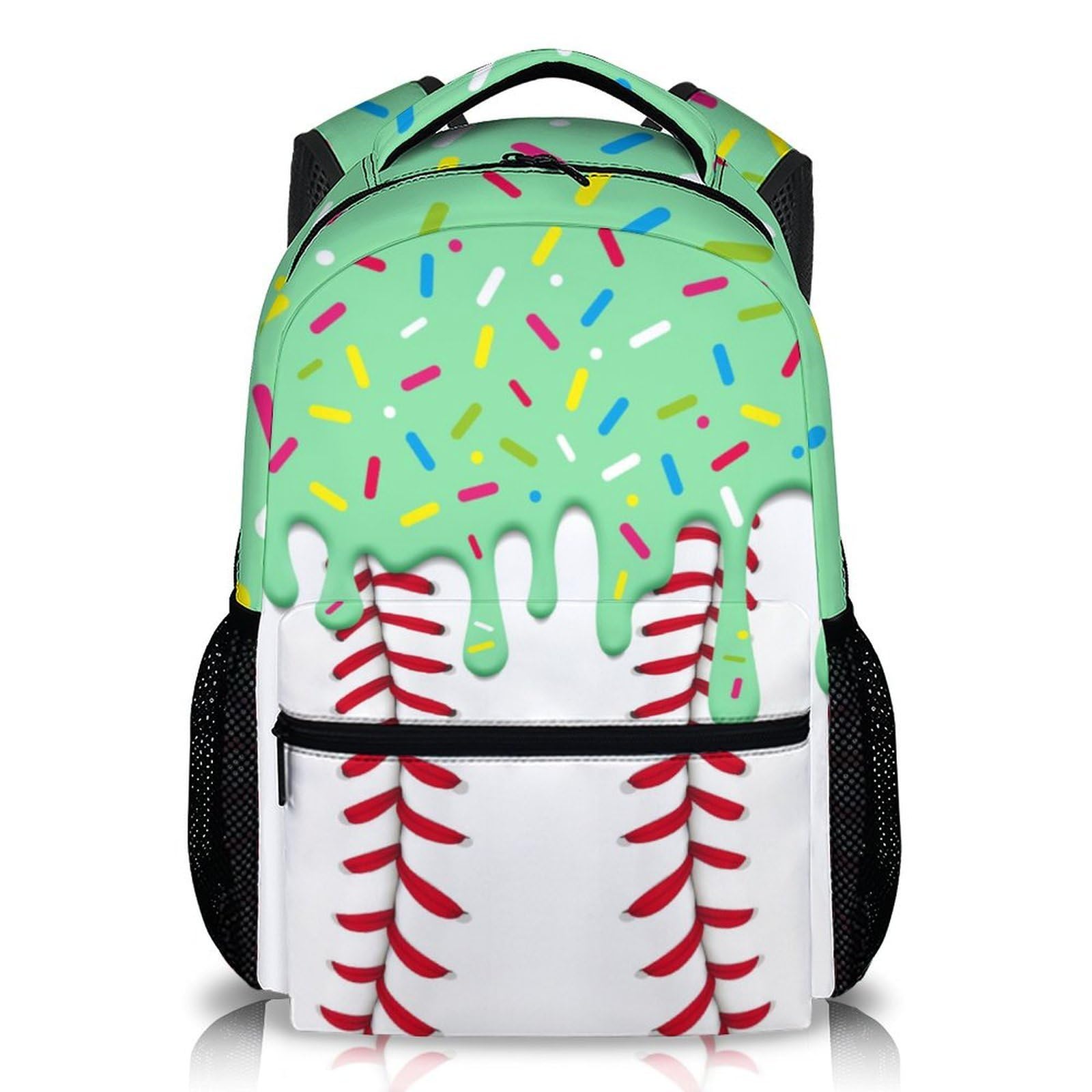 Photo 1 of GiftRomance Kids Backpack Baseball Drip School Backpacks Bookbag for Boys Girls, Ice Cream Baseball Backpacks for Travel Sports School Kindergarten