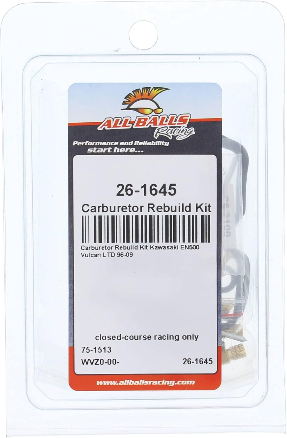 All Balls Racing 26-1645 Carburetor Rebuild Kit Compatible with/Replacement For Kawasaki EN 500 C Vulcan LTD 1996-2009