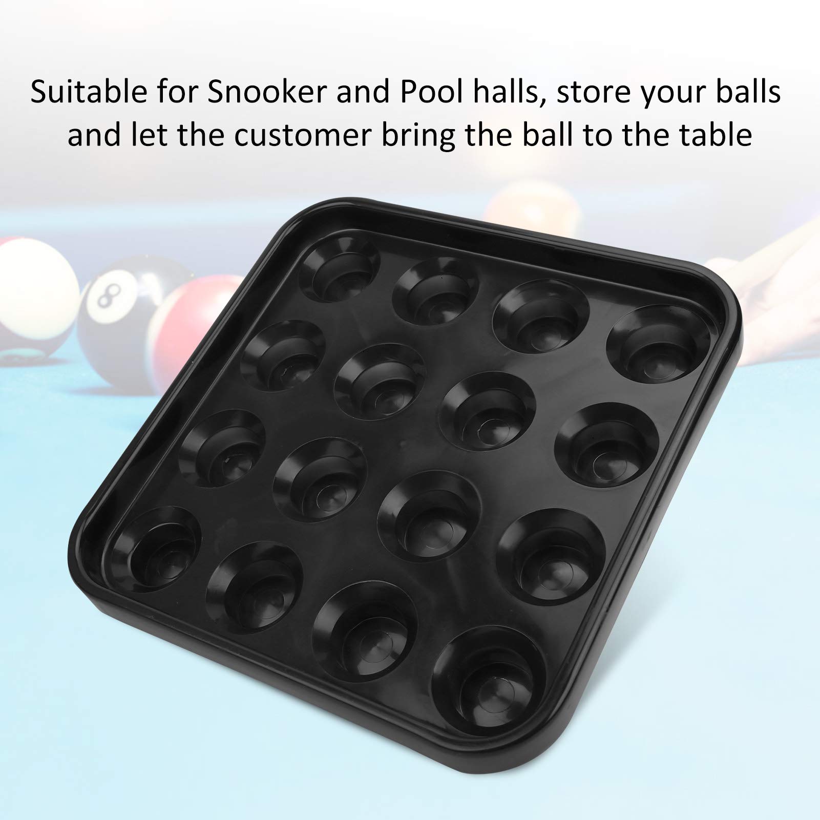 Biljartbal Lade, 16 Gaten Pool Snooker Biljartbal Opslag Houder Lade Snookerbal Lade Biljart Benodigdheden voor het opbergen van ballen(black