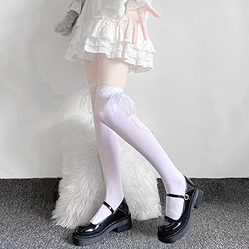 Amazon.com: Dsgzkk Socks,Japanese Ribbon Lace Thigh High