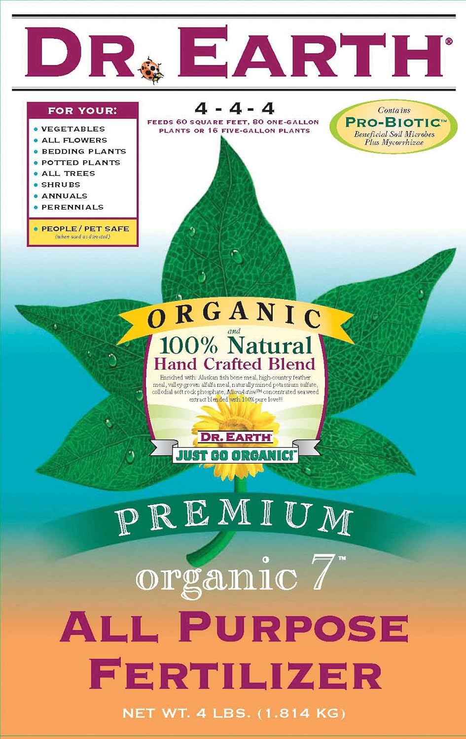 Dr. Earth 712 Organic 7 All Purpose Fertilizer, 12-Pound