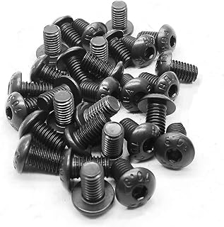 100pcs M5-0.8 x 8mm Round Head Hexagon Socket Screws10.9 Grade Alloy Steel, Oxidized Black Surface Treatment、Full Thread, Allen Socket Drive (Size: M5x8)