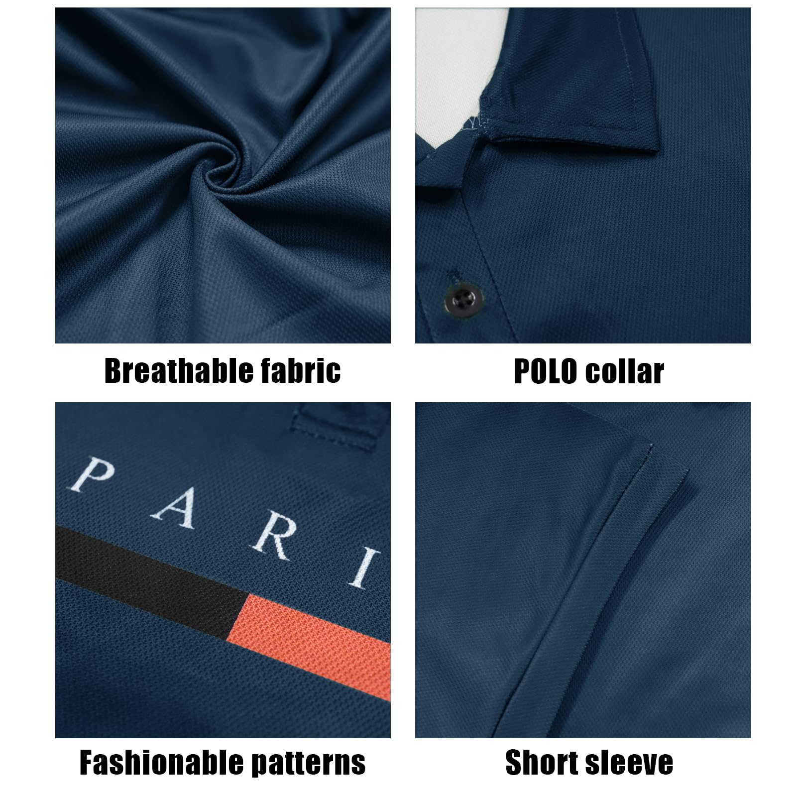 Rayson Polo Uomo Maglietta Polo Uomo Estiva Regular Maglie Uomo Golf Manica Corta Casual Maglietta Estiva Traspirante Polo