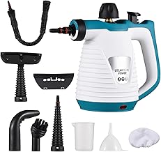 Funien limpador a vapor, Limpador a vapor portátil 1050 W ferramenta de limpeza a vapor pressurizado de alta temperatura com 9 peças acessório portátil multifuncional vaporizador para