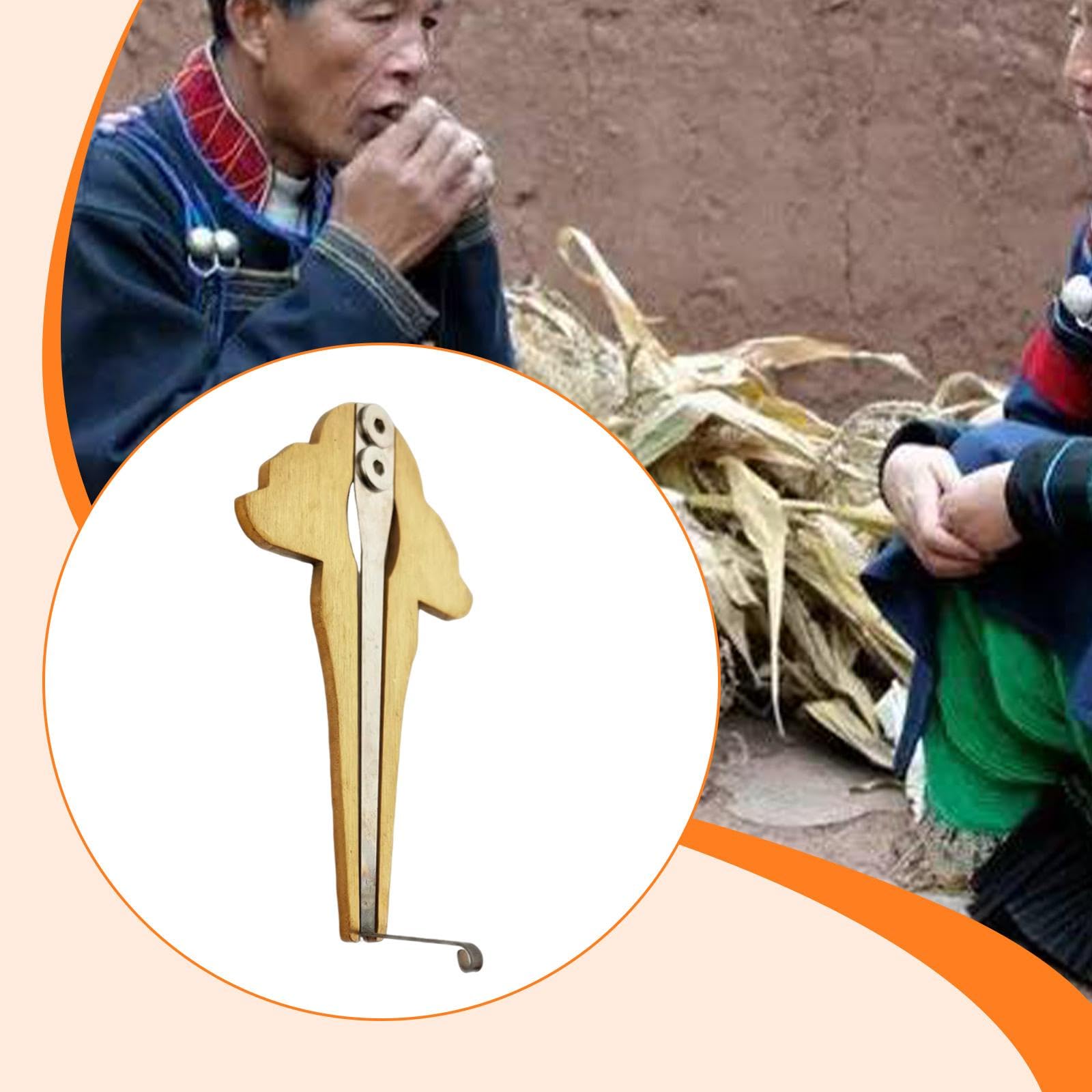 F Fityle Guimbarde (Guimbarde Juive), Sonorité magnifique, Instrument de Musique Folklorique Facile à Jouer, Instrument à Mâchoire Métal, Cadeau créatif,pour Adultes et Enfants, Triangle d'Or