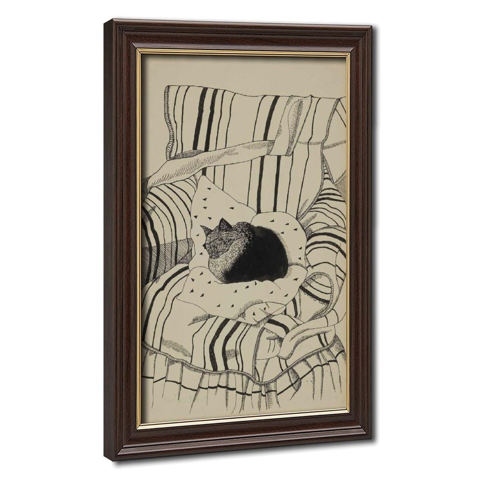 Impression sur toile The Sleeping Cat tableau Lucian Freud cadre mural - 8