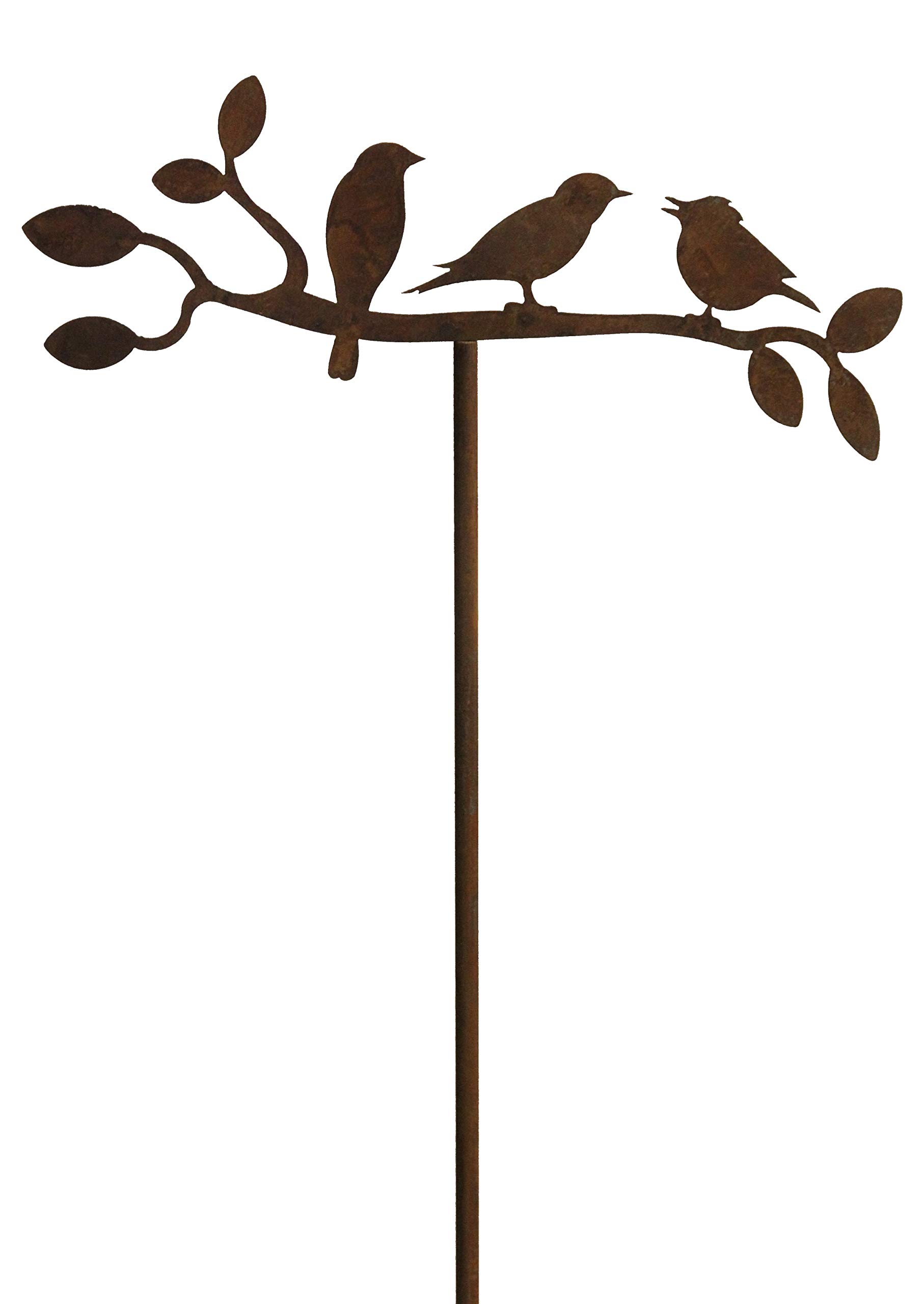 Decorazioni Da Giardino Uccelli In Metallo Arrugginito - Set Di 4 | Stile Vintage Per Esterni | Regalo Originale - Foto 14