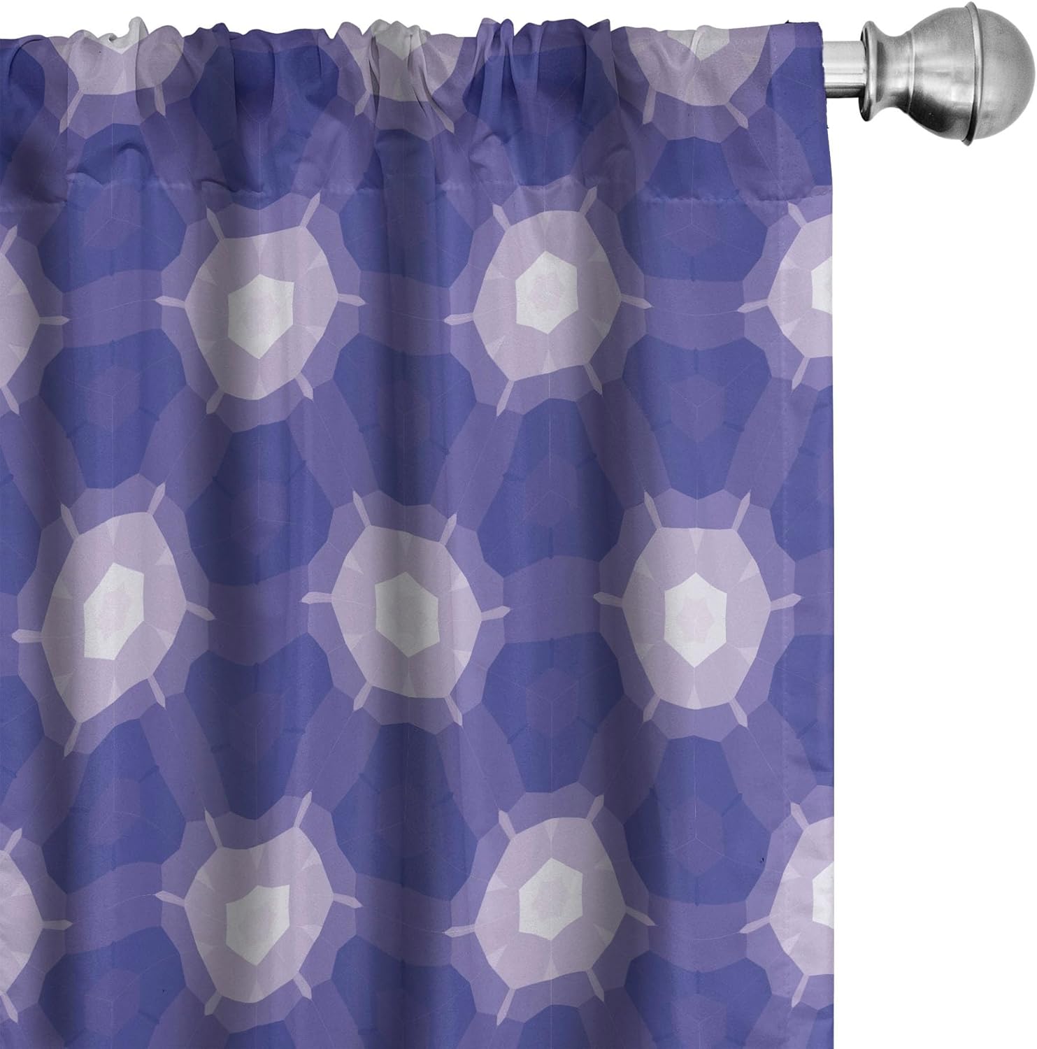 Ambesonne Abstract Window Curtains, Unusual Dreamy Pattern with Shapes, Lightweight Decor 2-Panel Set with Rod Pocket, Pair of - 28" x 95", Blue Purple