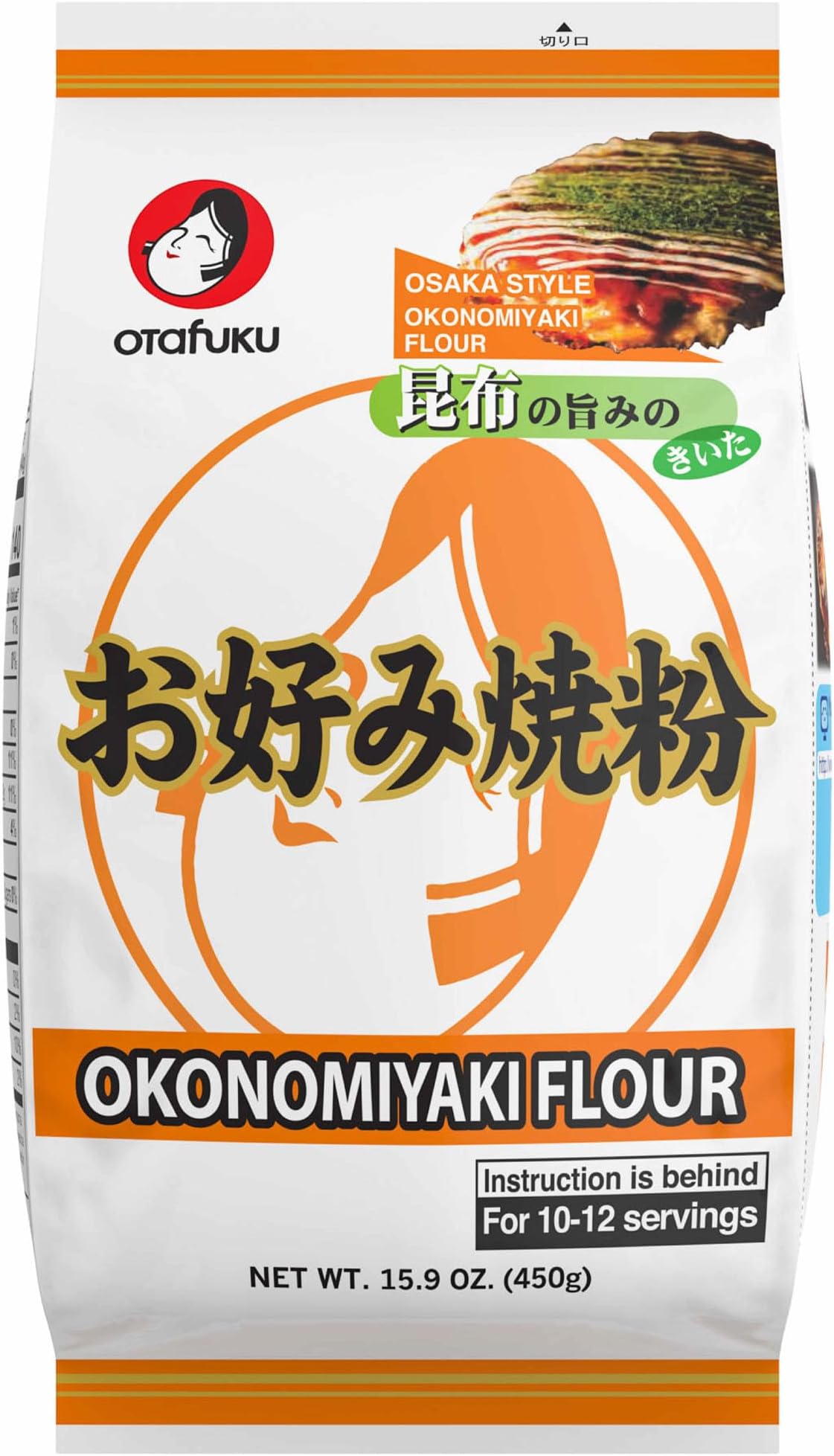 Otafuku Okonomiyaki Flour for Japanese Okonomiyaki Pancakes, 12 Servings, 15.9 Oz (1 Lb)