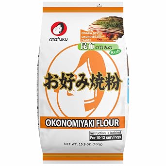 Otafuku Okonomiyaki Flour for Japanese Okonomiyaki Pancakes, 12 Servings, 15.9 Oz 1 Lb