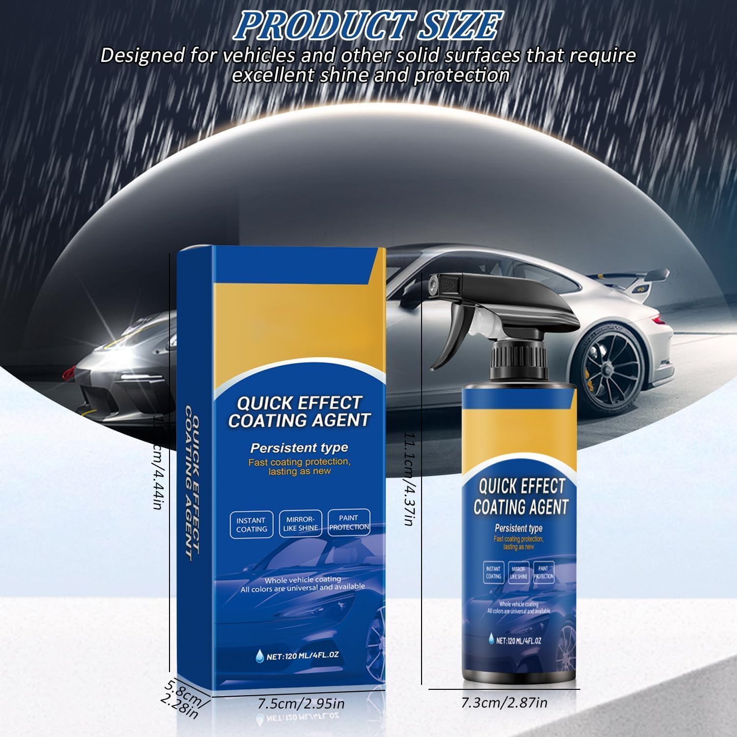 2026 New Car Coating Spray, Advanced Car Quick-Acting Coating Agent Spray. Oil Film Emulsion Glass Cleaner,Persistent Type Fast Coatin Protection Lasting as New（1Set） — view 4