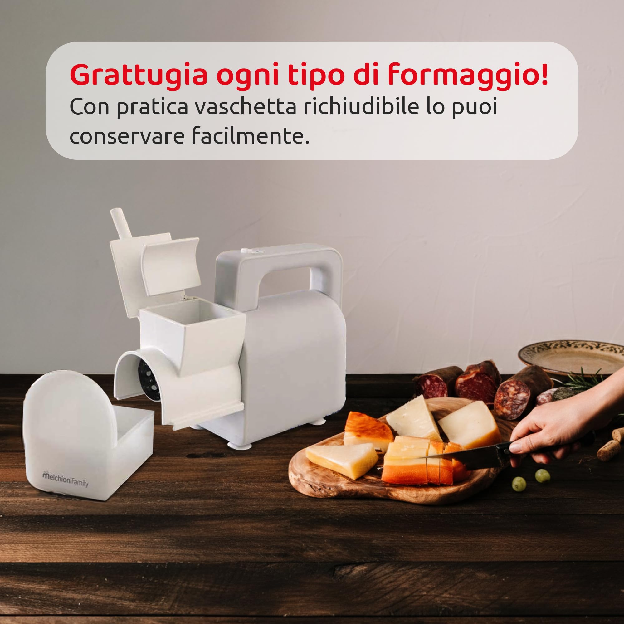 GRATTUGIA ELET.300W VASCHET.RICHIUDIB.REGGIANA BIA