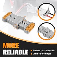 Vista 4 de Ip68 Impermeable 50 amperios 6-8 calibre Conector de Cable de Batería para Conexión/Desconexión Rápida, Kit de Conector de Cable de Puente