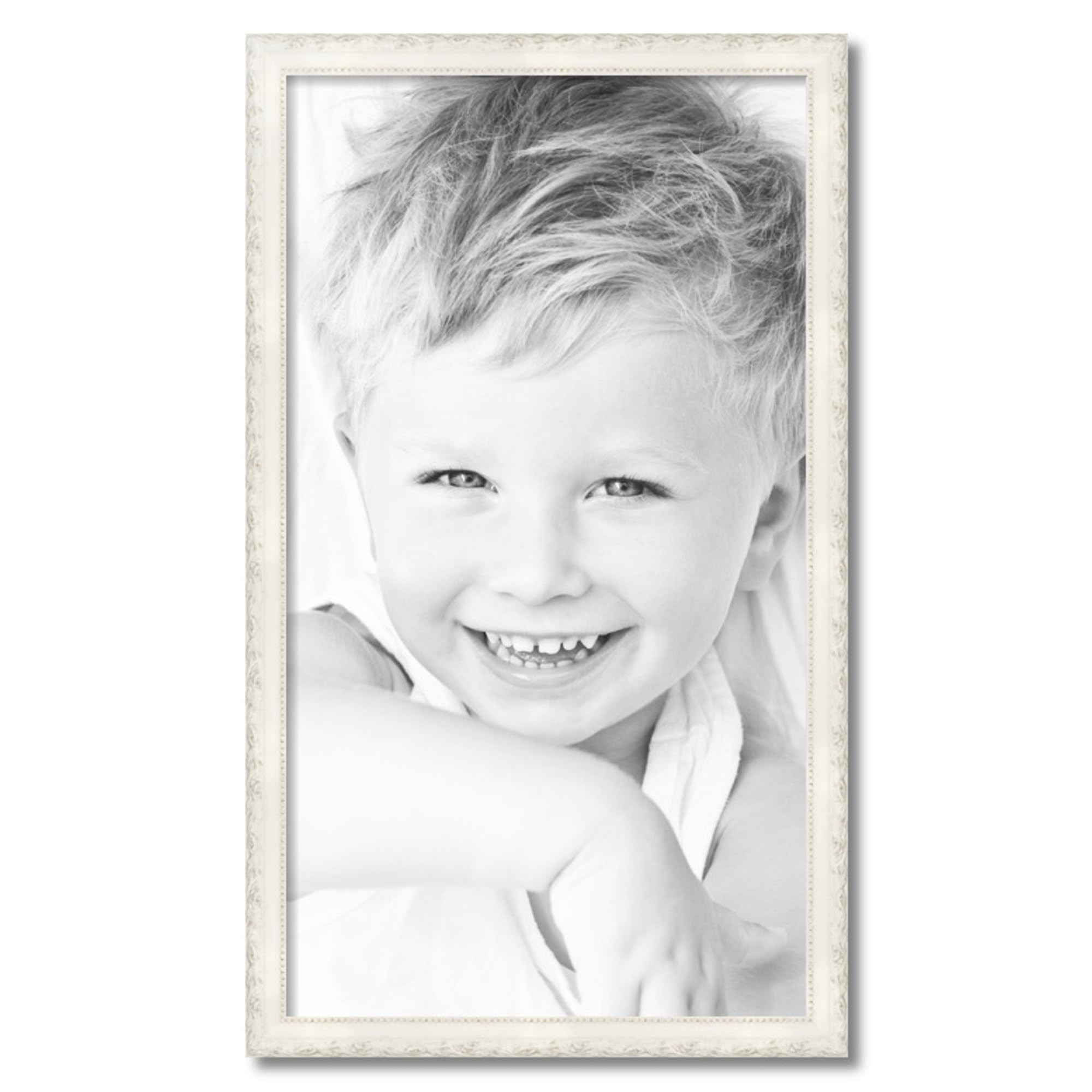 ArtToFrames 19x34 Inch White Picture Frame, This 1.50 Inch Custom Poster Frame is Classic White - Comes with Economy Acrylic and Corrugated Backing (2WOM0066-82214-202-19x34)