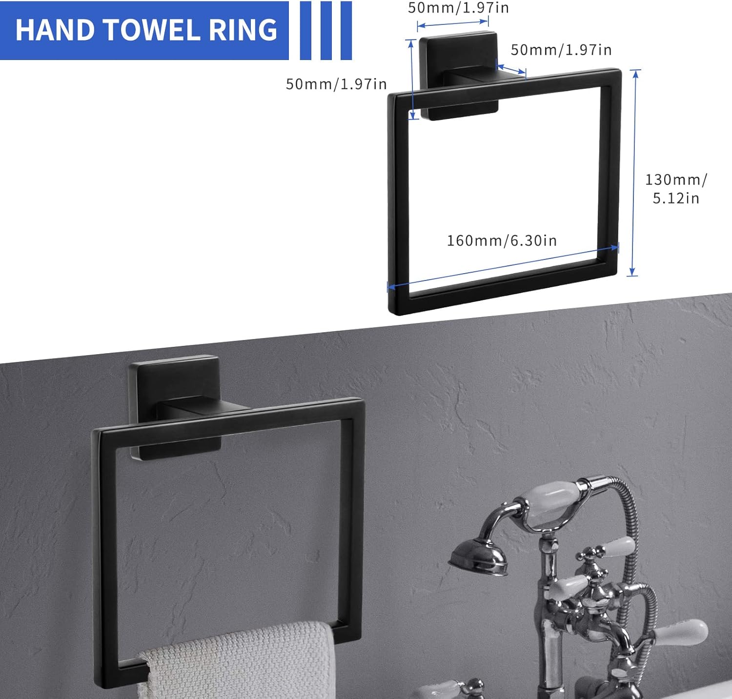 Buy 5 Pieces Bathroom Hardware Set, Matte Black Bathroom Accessories