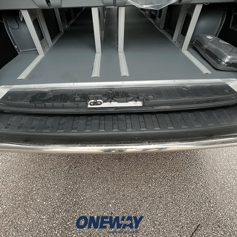 ONEWAY Ochraniacz na tylny zderzak kompatybilny z Volkswagen Crafter MK2 2016- i MAN TGE MK1 PreFacelift 2016- - - czarny matowy