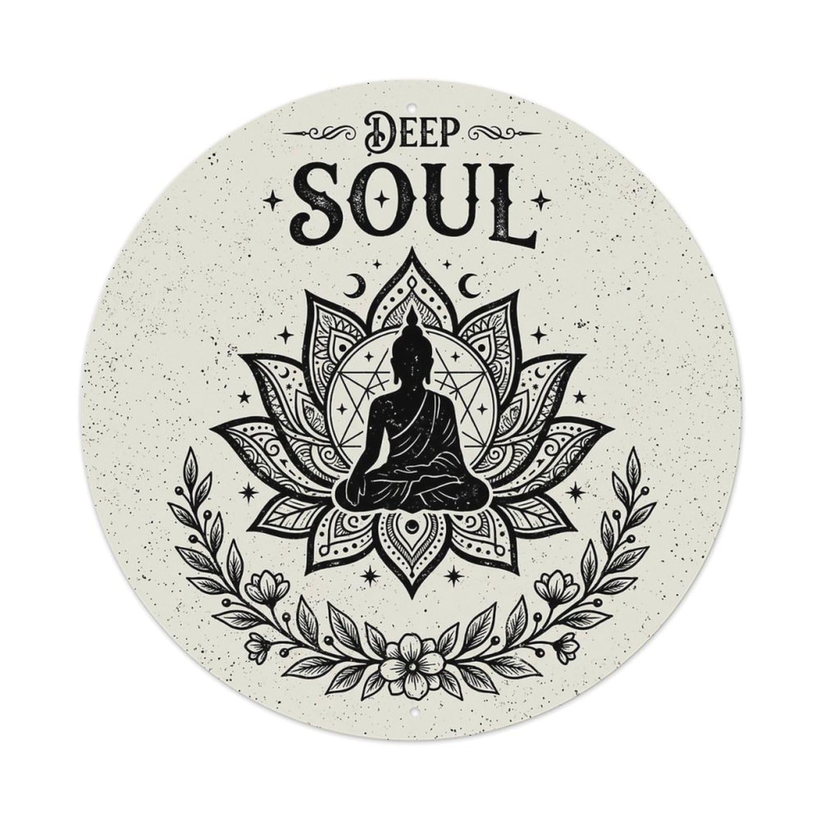 Zen Flower Meditation Den Soulful Metal Tin Sign