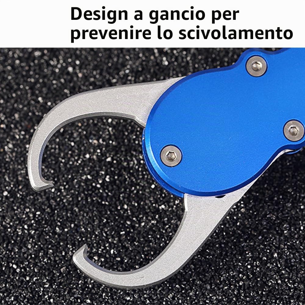 Pesce Lip Gripper, pinza portatile per pesci con bilancia, supporto professionale in alluminio per pesca in acqua dolce e salata