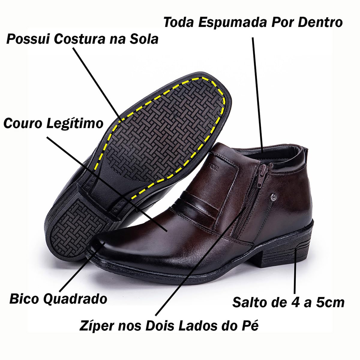 Bota Masculina Social Country Couro Bovino Bico Quadrado Sola Costurada Toda Espumada Por Dentro Confortável em promoção! Veja a oferta e mais achadinhos de Botas & Coturnos Masculinos 3 Hoje é o melhor dia para comprar Bota Masculina Social Country Couro Bovino Bico Quadrado Sola Costurada Toda Espumada Por Dentro Confortável com aquele preço maroto! Promoção! Aproveite a oferta! 3