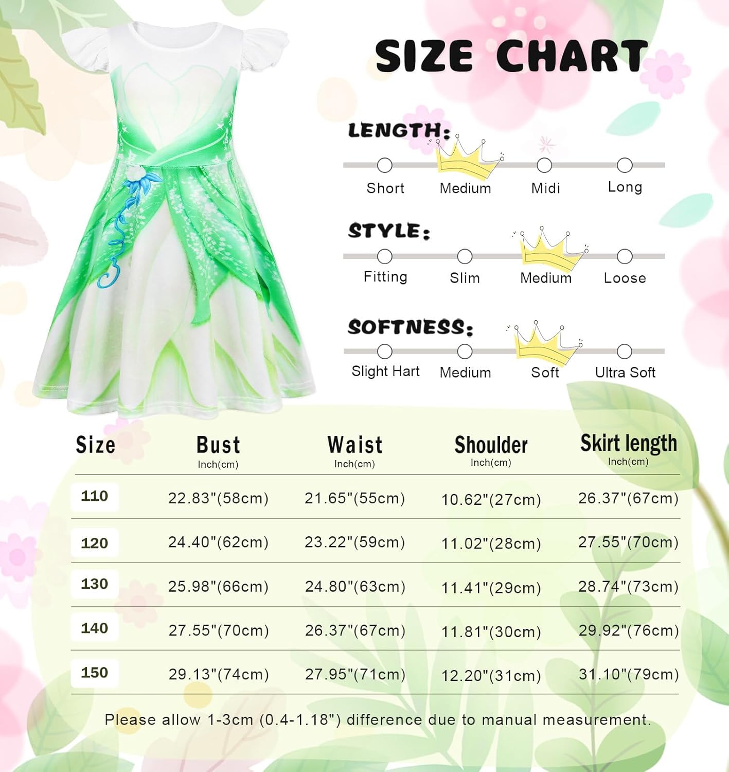 AmzBarley Girls Nightgowns Princess Pajamas for Toddler Kids Sleepwear Nightdress Little Girls Nightie Dress - Image 7