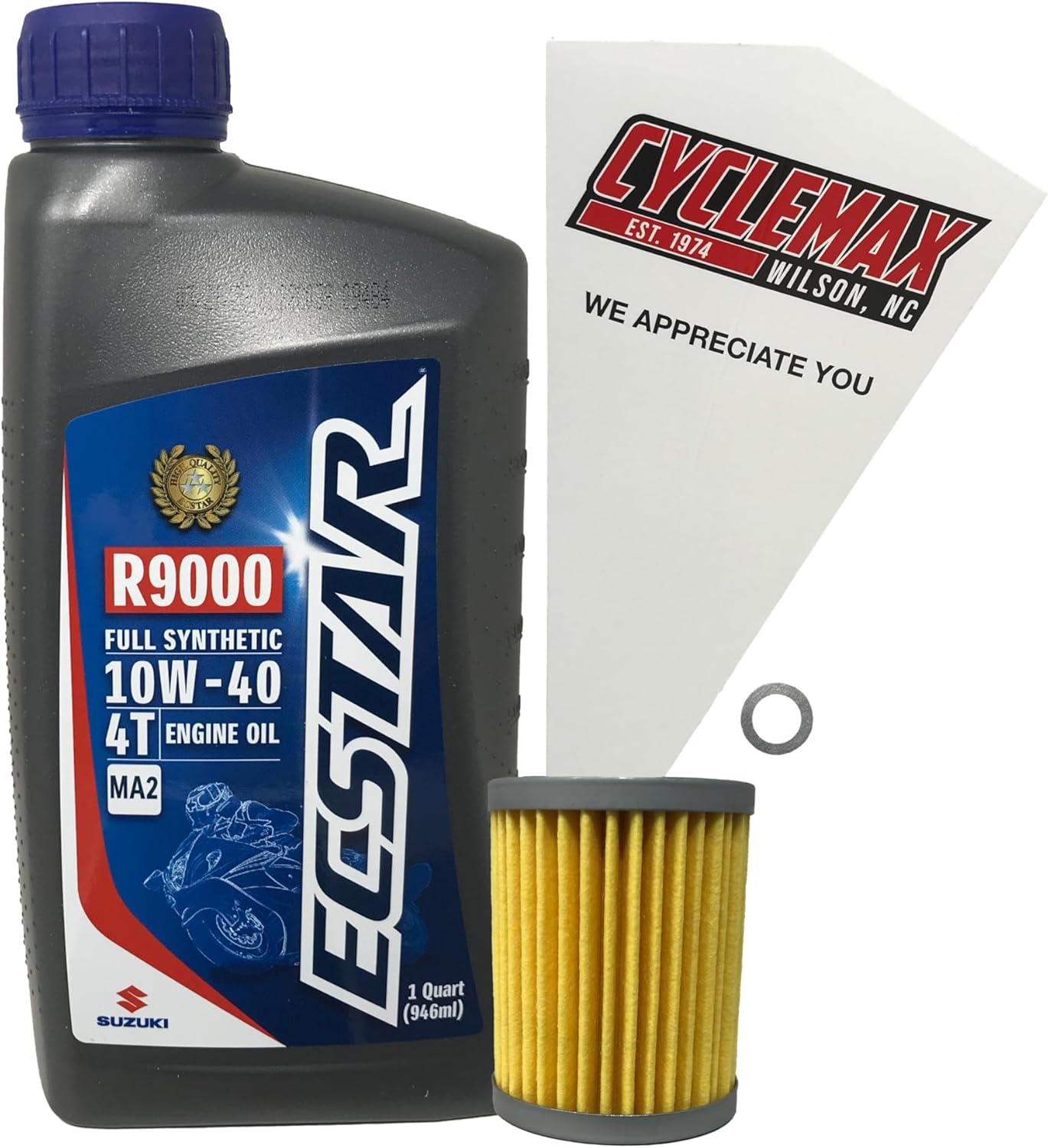 CYCLEMAX Full Synthetic Oil Change Kit Compatible with 2003-2022 Suzuki DR-Z125