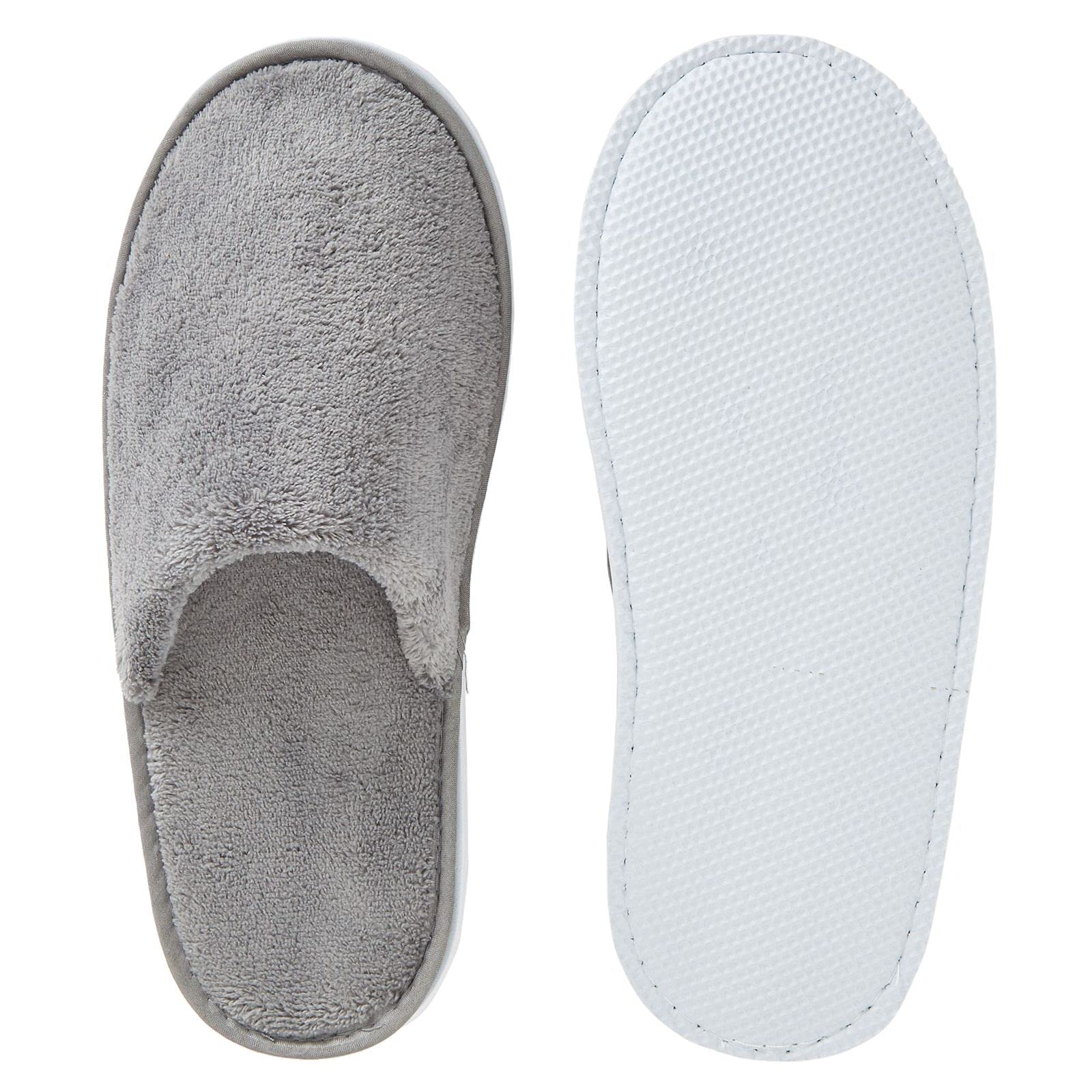 12 Pairs House Slippers for Guests, Individually Wrapped Disposable