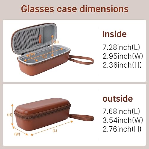 Vista 6 de RCstyle Estuche rígido de transporte para Ray-Ban Meta WayfarerSkylerHeadliner Smart Glasses Charger, estuche de viaje portátil compatible