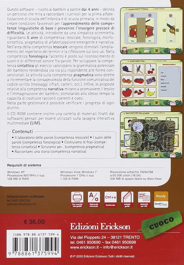 Prime competenze di letto-scrittura. Proposte per il curricolo di scuola dell'infanzia e primaria. CD-ROM