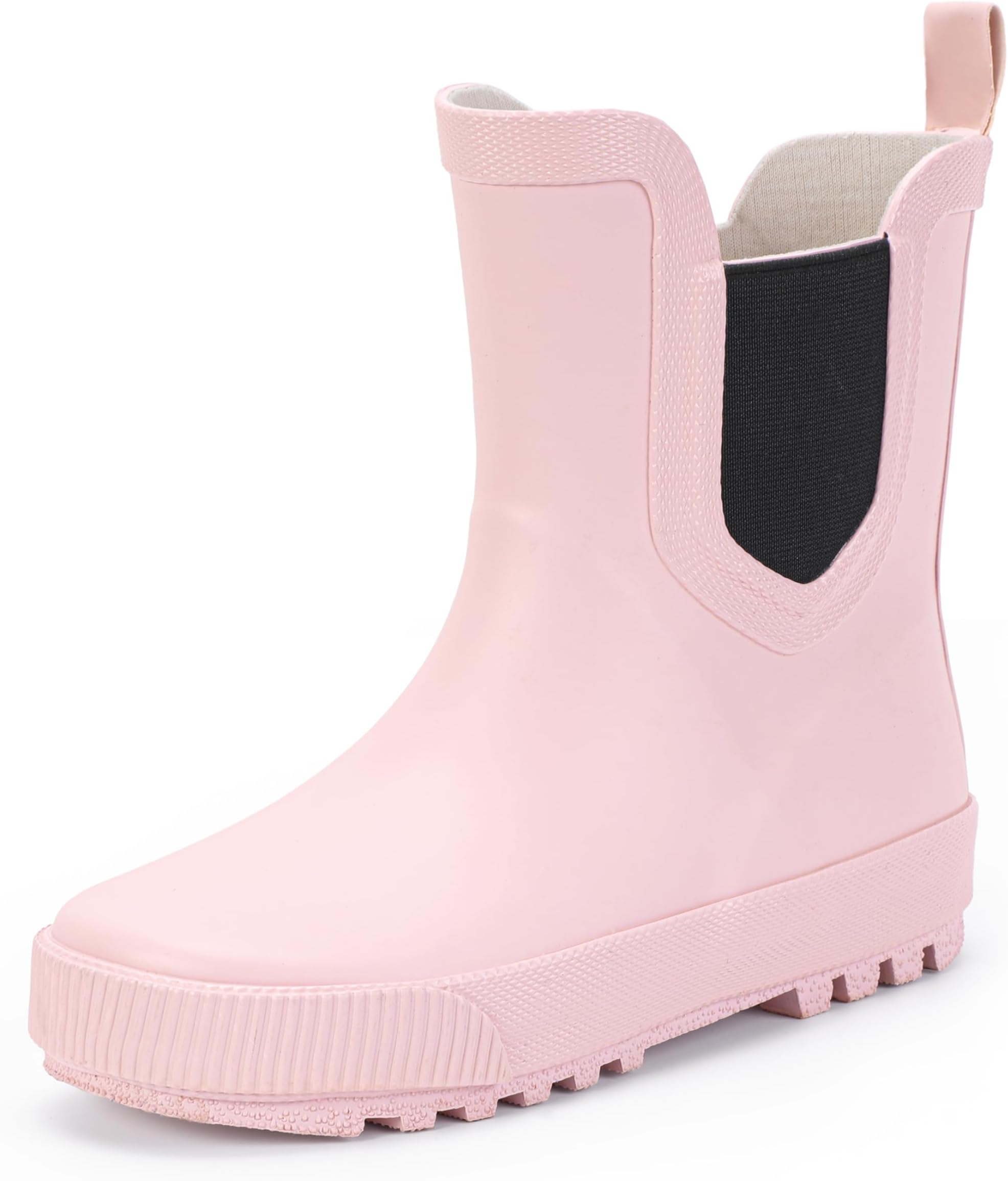 Toddler Kids Rain Boots for Girls Boys Waterproof Rainboots Easy-on Light Weight Chelsea Rain Shoes