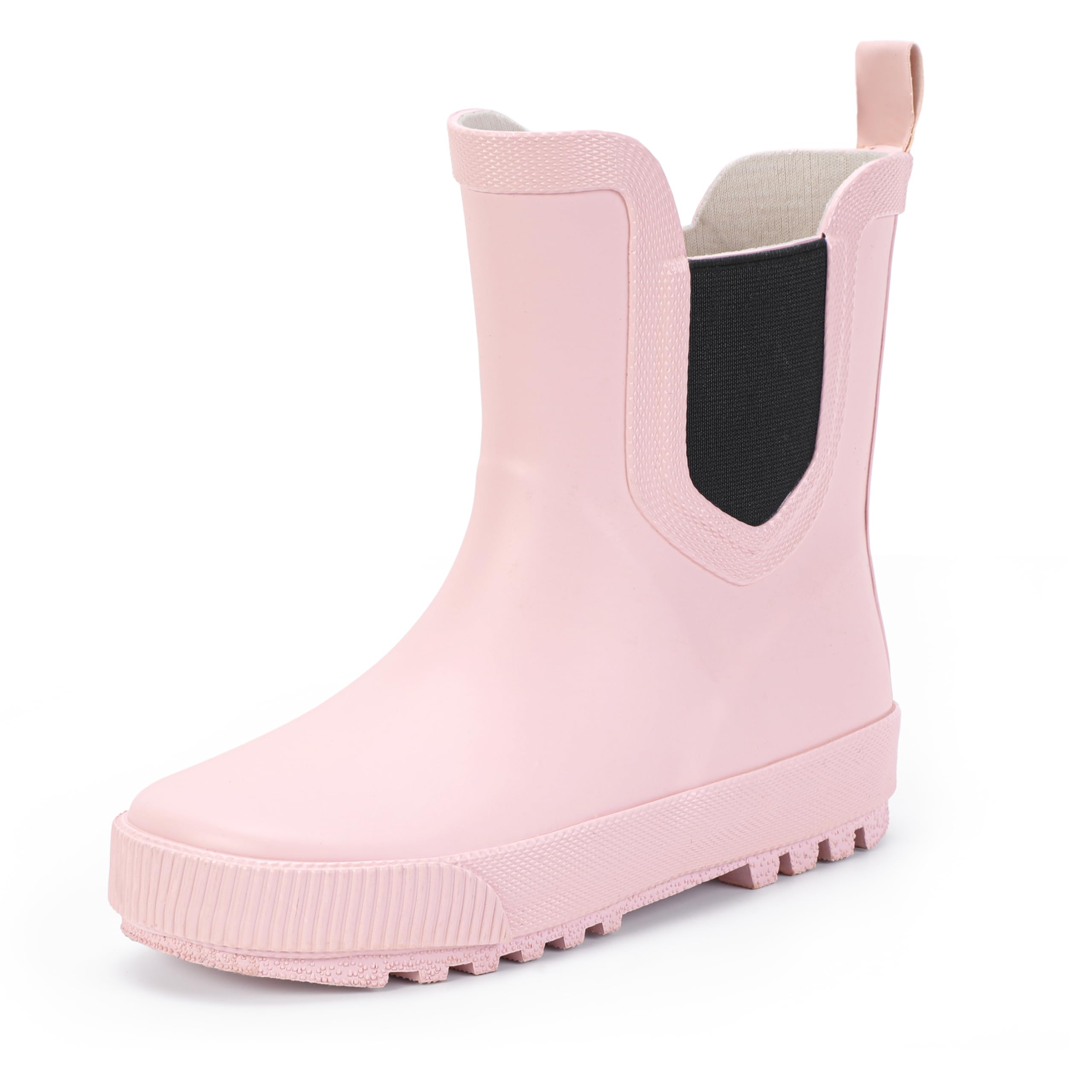 Toddler Kids Rain Boots for Girls Boys Waterproof Rainboots Easy-on Light Weight Chelsea Rain Shoes