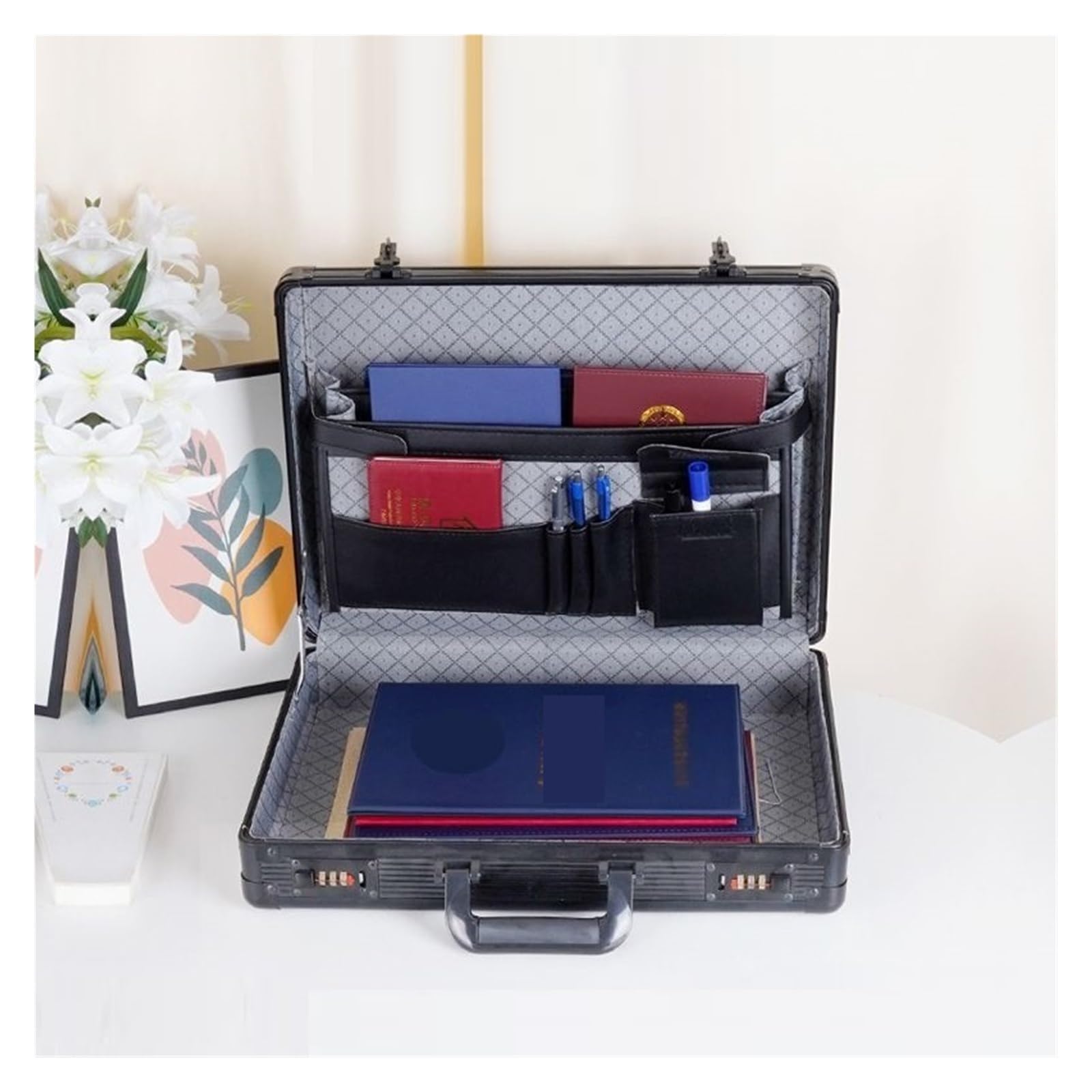 MRKU Coffre-Fort à clé, Rangement étanche, Armoire secrète Mini extérieure, Sac à Outils Portable pour Documents et Outils de quincaillerie.