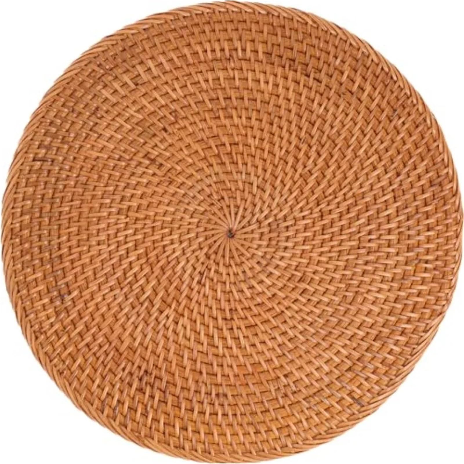 GrassWoven Placemat, 8-Piece Round Woven Rattan Placemats for Dining Table